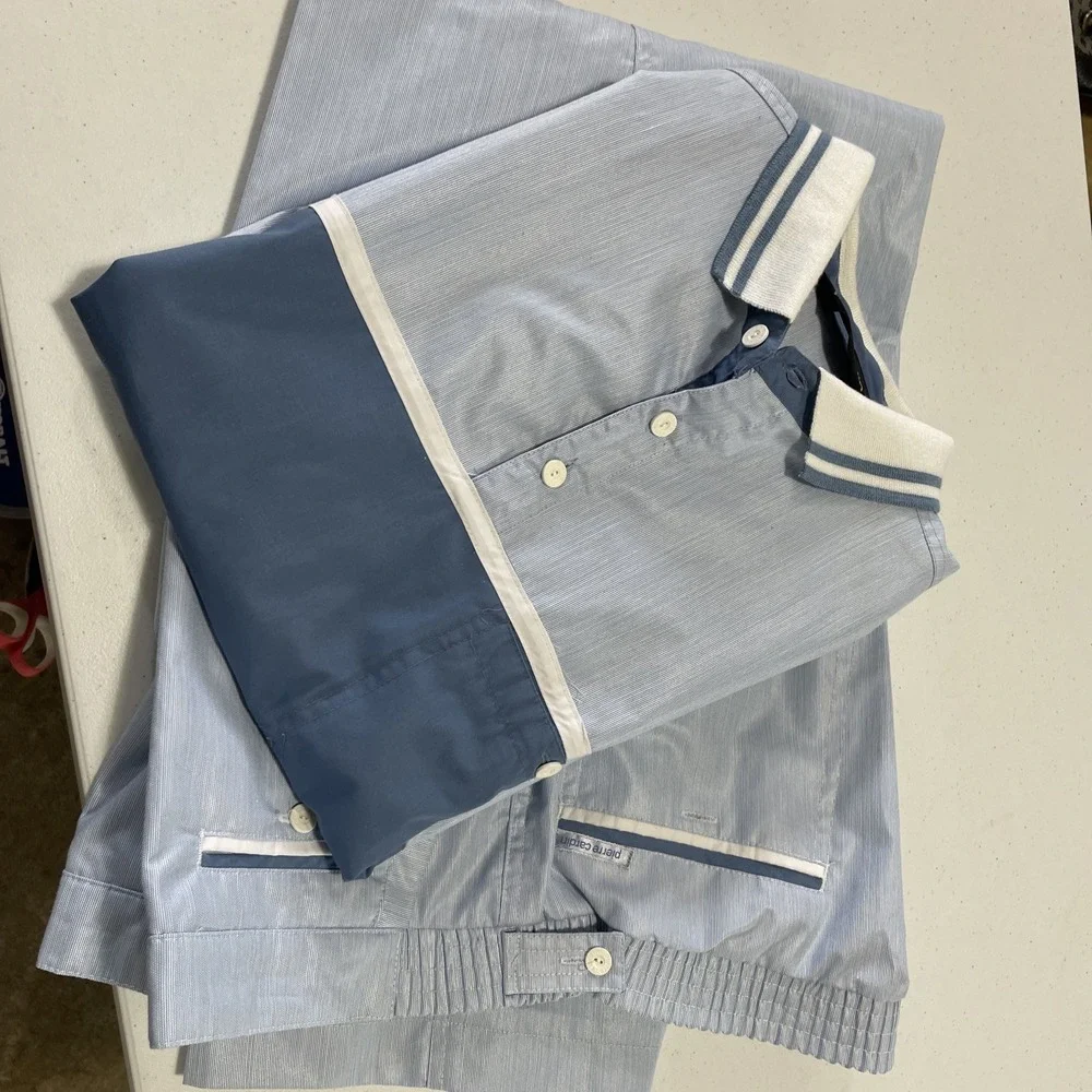 Pierre Cardin VTG 2 Pc Men's Short Sleeve Shirt and Pants L‎ Top XL Pants